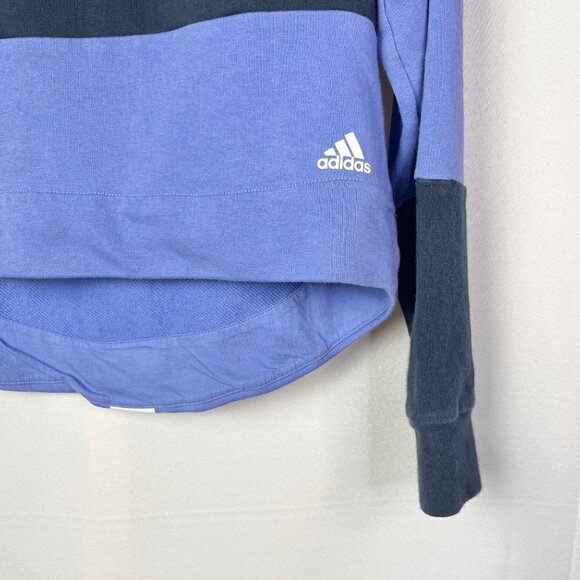 Adidas Sport 2 Street Blue Mock Neck Pullover Sweatshirt S - Picture 5 of 5